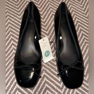 a new day Black Flats with Bow